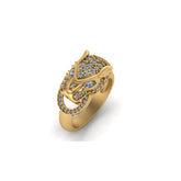 14k SOLID Gold Jaguar diamond Ring - 1.07 CTW