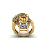 Jaguar Diamond 14k solid Gold Ring - 0.96 CTW