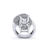 Jaguar Diamond 14k solid Gold Ring - 0.96 CTW