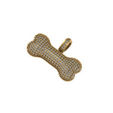 Bone Diamond Pendant 10k Solid Gold - 1.43 CTW