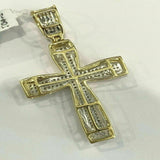 Cross Diamond Pendant 10K Solid Gold - 0.90 CTW