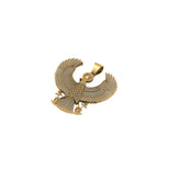 14K Gold Egyptian Eagle Diamond Pendant - 3.63 CTW