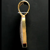 Custom Diamond Dog Tag Pendant 14k Solid Gold - 34.23 CTW