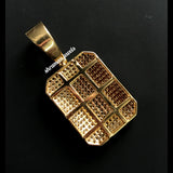 Custom Diamond Dog Tag Pendant 14k Solid Gold - 34.23 CTW