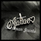 AJANAE Letter iced-out Charm VVS Diamond Pendant - 1.05 CTW