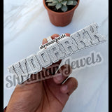 Custom Letter Diamond Pendant 14K Solid White Gold - 16.47 CTW