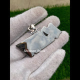 Custom Flag Letter Diamond Pendant 14K Solid White Gold - 1.51 CTW