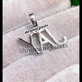 Custom Name Diamond Pendant 10K Solid White Gold - 0.87 CTW
