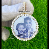 Men's Hip Hop Memory Photo Charm Diamond Pendant - 0.52 CTW