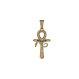 Eye of Horus Diamond Pendant 14K Solid Gold - 0.75 CTW