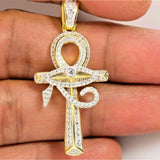 Eye of Horus Diamond Pendant 14K Solid Gold - 0.75 CTW