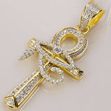 Eye of Horus Diamond Pendant 14K Solid Gold - 0.75 CTW