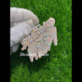 Men's Customized Name 10K Gold Diamond Pendant - 11.68 CTW