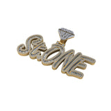 Custom Name Letter Diamond Pendant - 3.40 CTW