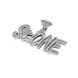 Custom Name Letter Diamond Pendant - 3.40 CTW