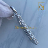 Custom D Initial Letter Diamond icy Pendant - 13.09 CTW