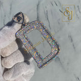 Custom D Initial Letter Diamond icy Pendant - 13.09 CTW
