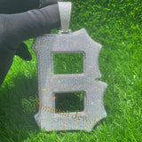 Custom B Letter Diamond Pendant - 39.02 CTW