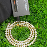 4MM VVS Heart Tennis Chain