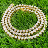 4MM VVS Heart Tennis Chain