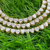 4MM VVS Heart Tennis Chain