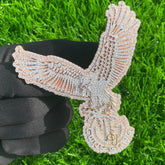 14K Gold Eagle Pendant Hip Hop Moissanite -12.01 CTW