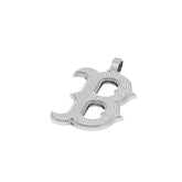 Men's Custom B Initial Letter hip-hop Diamond Pendant - 13.82 CTW