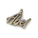 Personalized Abel Pendant 14K solid Gold VVS Diamond - 1.01 CTW