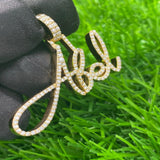 Personalized Abel Pendant 14K solid Gold VVS Diamond - 1.01 CTW