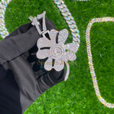 Four Leaf Clover Diamond Pendant Moissanite Charm - 7.2 CTW