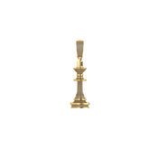 King Chess Piece Diamond Pendant 14k Solid Gold - 1.63 CTW