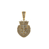 Gold King Lion Diamond Pendant VVS Diamonds - 4.50 CTW