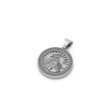 Men's 14K Gold Round Medallion Pendant - 0.49 CTW