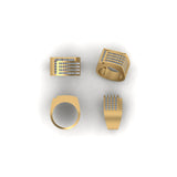 Classy 14k Solid Gold Diamond Ring - 1.76 CTW