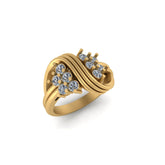 Delicate 10k solid Gold VVS Mozzo Diamond Ring - 0.69 CTW