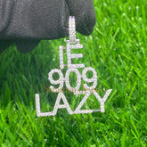 Custom Diamond Name Pendants 925 Silver Dainty Letter Charm - 1.54CTW