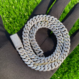 20MM Iced Out Round VVS Cuban Link Chain for Men