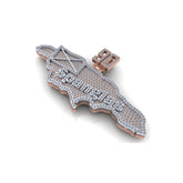 CUSTOM MAP DIAMOND VVS PENDANT