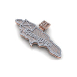 CUSTOM MAP DIAMOND VVS PENDANT