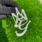 Men's Personalized Diamond Letter Necklace Birthday Charm - 9.35 CTW