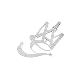 Men's Personalized Diamond Letter Necklace Birthday Charm - 9.35 CTW