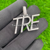 Custom TRE Letter Diamond Pendant - 1.96 CTW