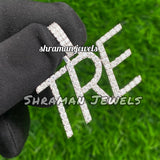 Custom TRE Letter Diamond Pendant - 1.96 CTW