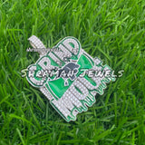 Custom Glow-in-Dark Diamond Pendant Bling Hip Hop Party Charm - 2.29 CTW