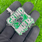 Custom Glow-in-Dark Diamond Pendant Bling Hip Hop Party Charm - 2.29 CTW