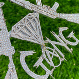 Custom Hip Hop Gang Mafia Gun Name VVS Diamond Pendant - 11.06 CTW