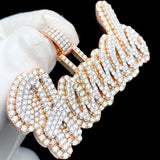 Moissanite Diamond Personalized Name Necklace Statement Piece - 4.41 CTW