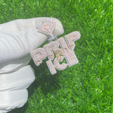 Custom Diamond Pendant Drip Fancy Hip Hop Charm - 3.8 CTW