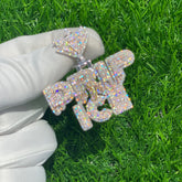 Custom Diamond Pendant Drip Fancy Hip Hop Charm - 3.8 CTW