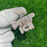 Custom Diamond Pendant Drip Fancy Hip Hop Charm - 3.8 CTW